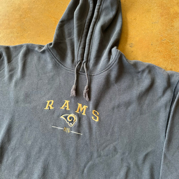 St. Louis Rams Faded Embroidered Logo Hoodie 00's - 2XL hover