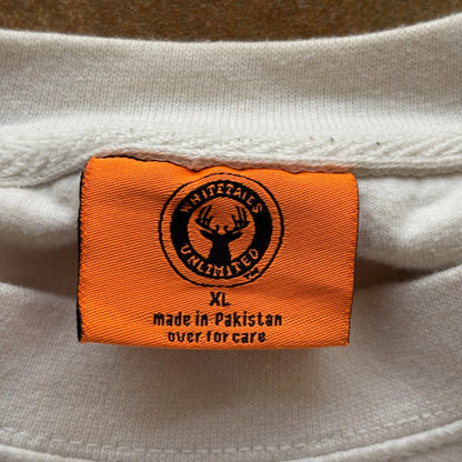 Whitetails Unlimited Hunting Deer Embroidered Sweatshirt Nature Graphic 90's - XL