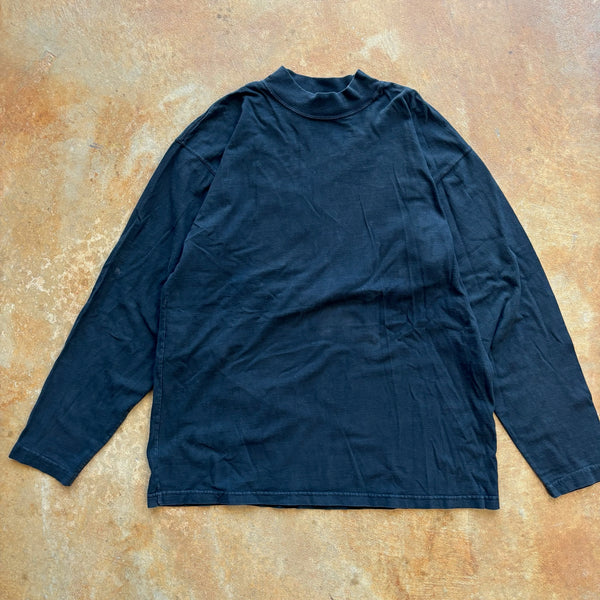 Calvin Klein Blank Long Sleeve Shirt Black 90's - L