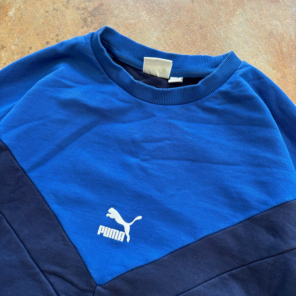 Puma MCS Chevron Stripe Blue Crewneck Sweatshirt 00's - L hover