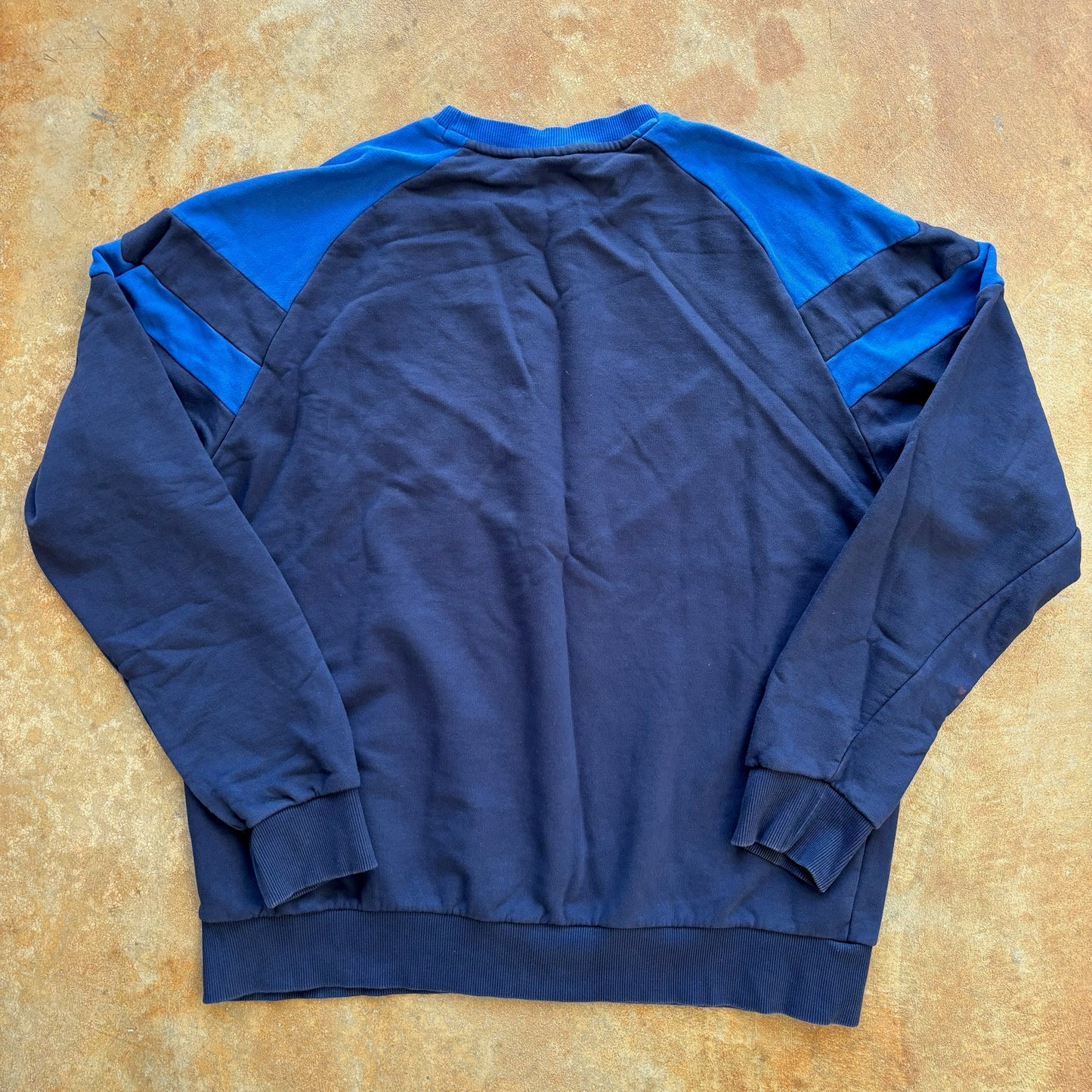 Puma MCS Chevron Stripe Blue Crewneck Sweatshirt 00's - L