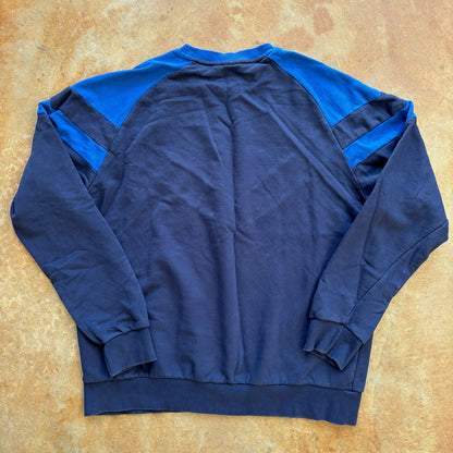 Puma MCS Chevron Stripe Blue Crewneck Sweatshirt 00's - L