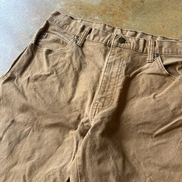 Dickies Distressed Brown Carpenter Work Pants 90's - 32 hover