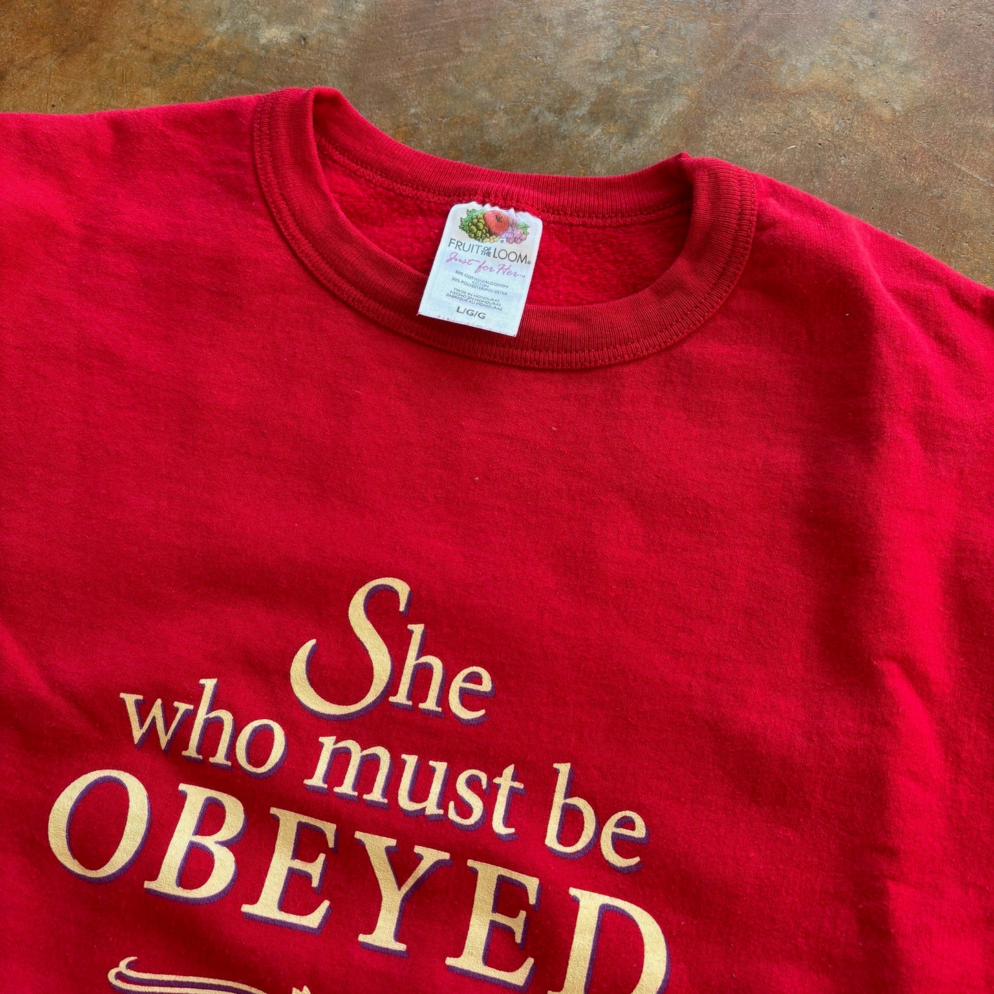 She Who Must Be Obeyed Womens Long Sleeve Shirt 00's - Womens L
