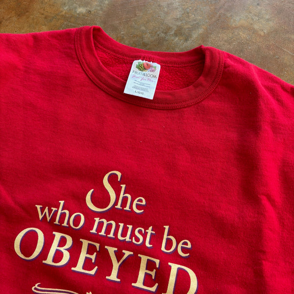 She Who Must Be Obeyed Womens Long Sleeve Shirt 00's - Womens L hover