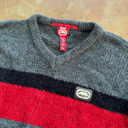 Ecko Ultd. Crisp Fleece Fuzzy Sweater Gray 90's - XL