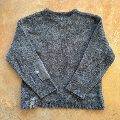 Ecko Ultd. Crisp Fleece Fuzzy Sweater Gray 90's - XL