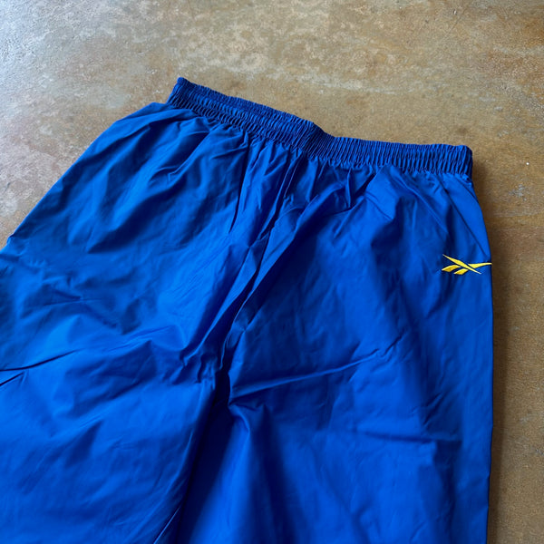 Reebok Blue Track Pants Cotton Lined 90's - M hover