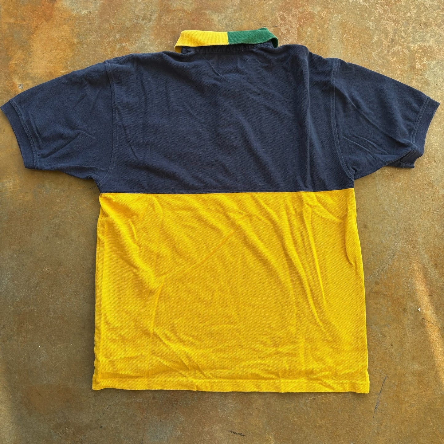 Tommy Hilfiger Colorblock Big Flag Logo Polo Shirt 90's - L