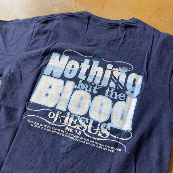 Christian Jesus Tee 'Nothing But the Blood' Shirt 90's - S hover