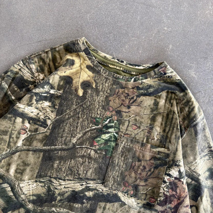 Mossy Oak Camo Breakup Infinity Pocket Shirt Long Sleeve 00's - XL