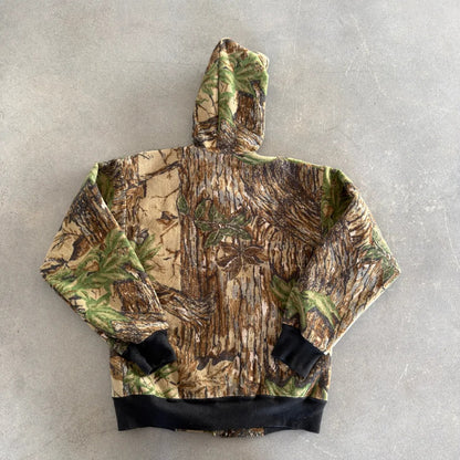 Sports Afield Realtree Camo Fleece Hooded Jacket 90's - S