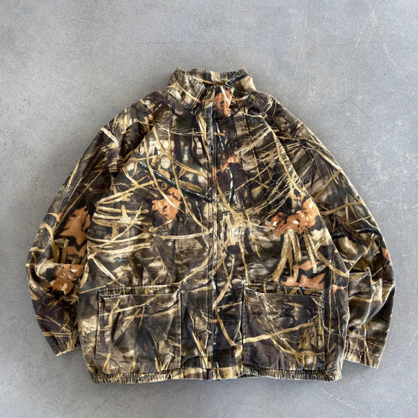 Wells Creek Realtree Camo Field Zip Up Jacket Hunting 00's - L