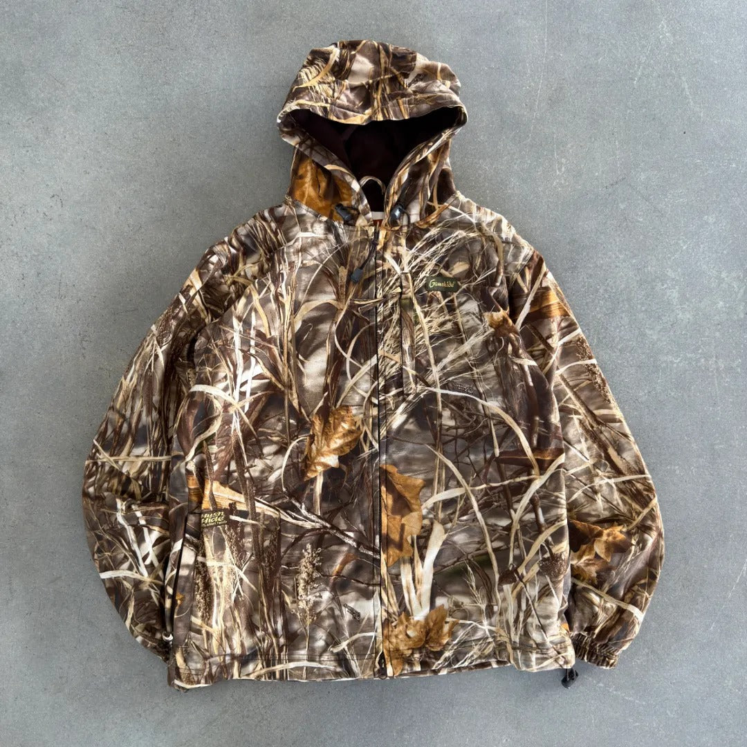 Gamehide Camo Woody Hooded Zip Jacket Lined 90's - M