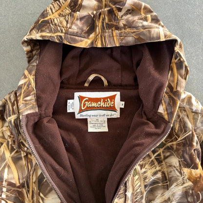 Gamehide Camo Woody Hooded Zip Jacket Lined 90's - M