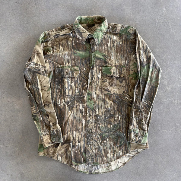Spartan Realtree Faded Camo Button Up Shirt 90's - L