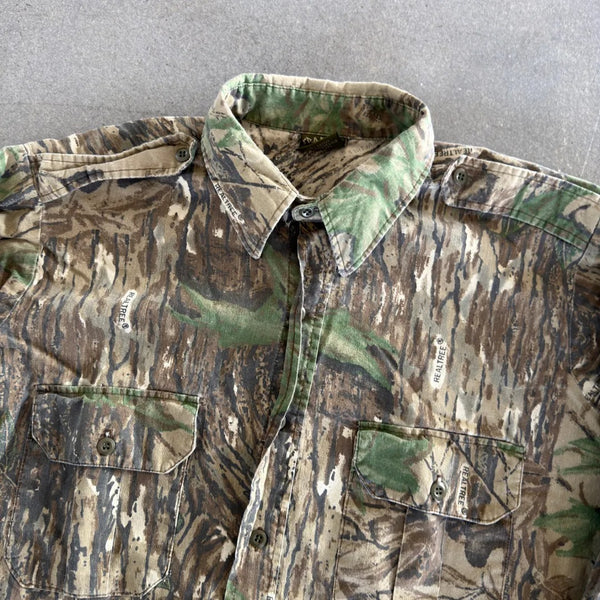 Spartan Realtree Faded Camo Button Up Shirt 90's - L hover