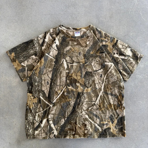 Jerzees Outdoor Realtree Camo Pocket Tee Shirt 00's - XL