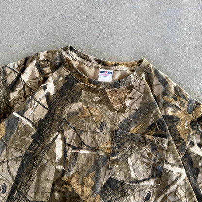Jerzees Outdoor Realtree Camo Pocket Tee Shirt 00's - XL