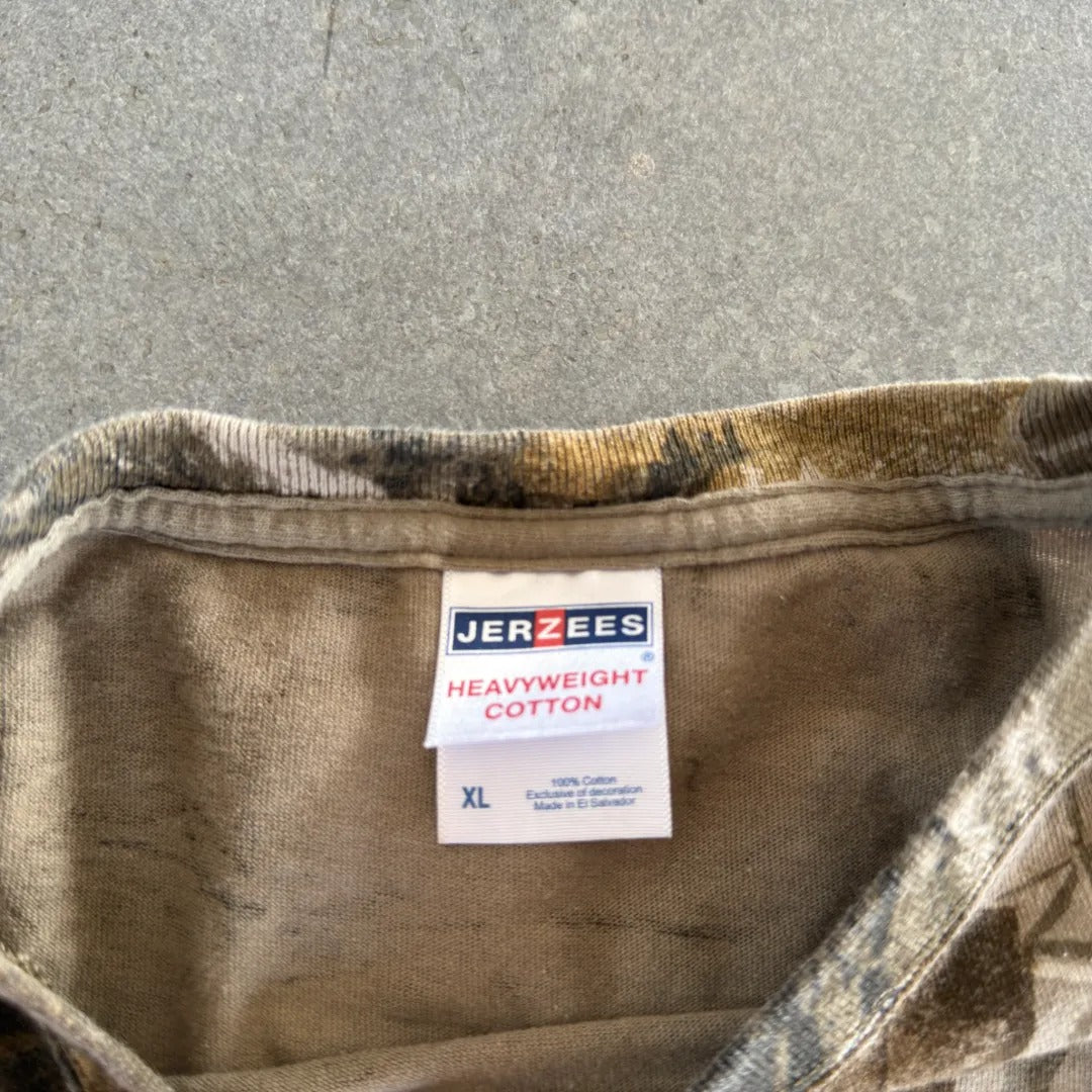 Jerzees Outdoor Realtree Camo Pocket Tee Shirt 00's - XL