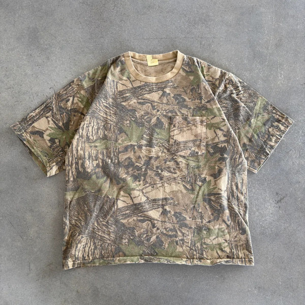 Camo Faded Single Stitch Realtree Duxbak Pocket Shirt 90's - L