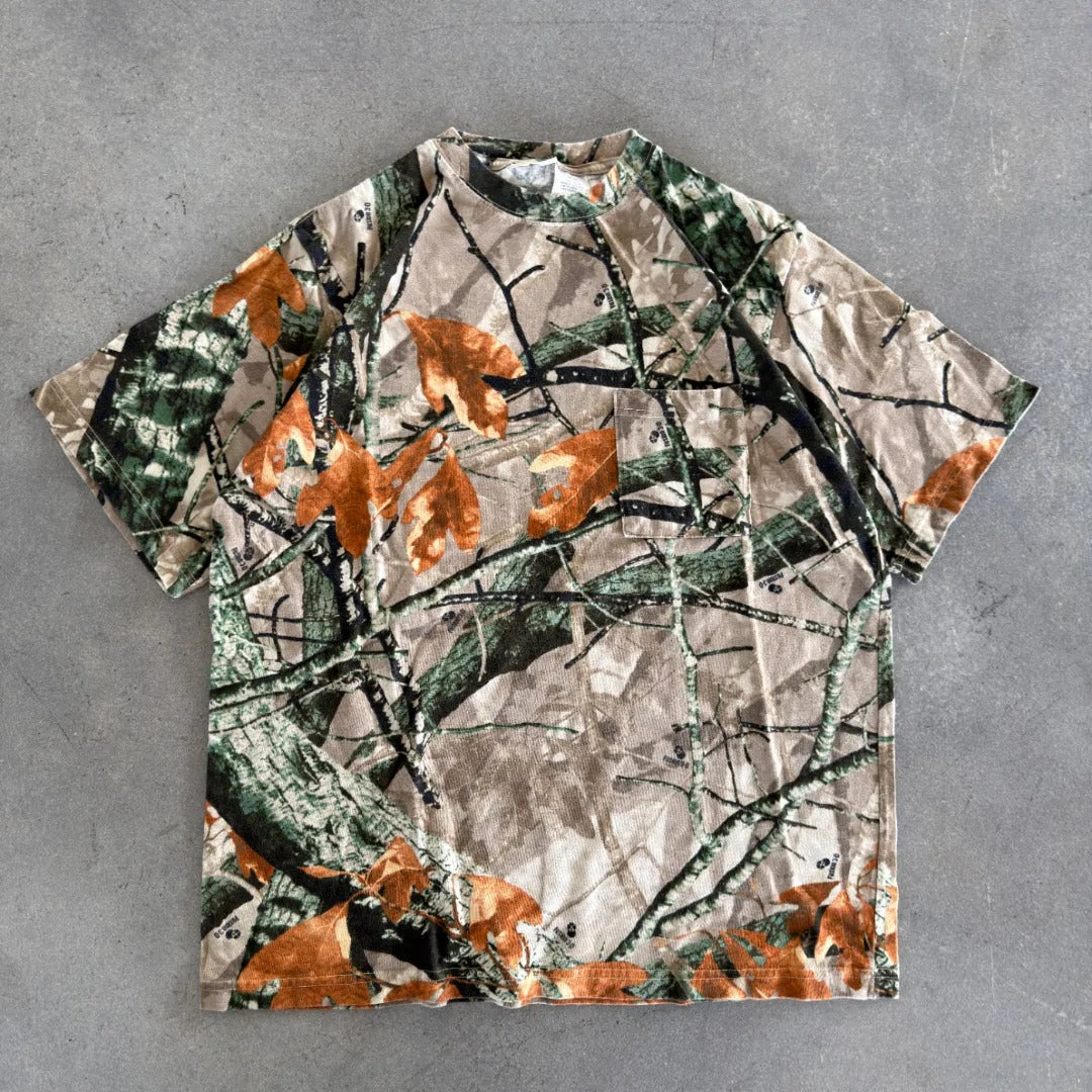 Outfitters Ridge Fusion Camo Pocket T Shirt 00's - L