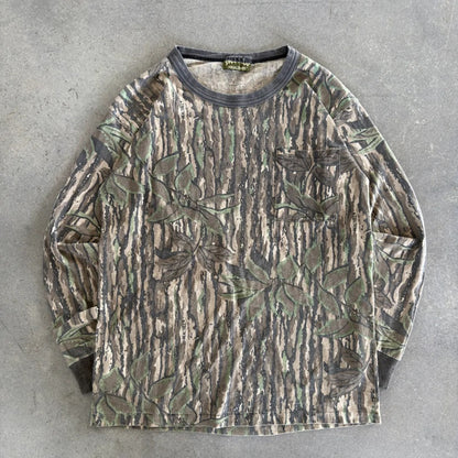Spartan Realtree Camo Single Stitch Pocket Tee Shirt 80's - S