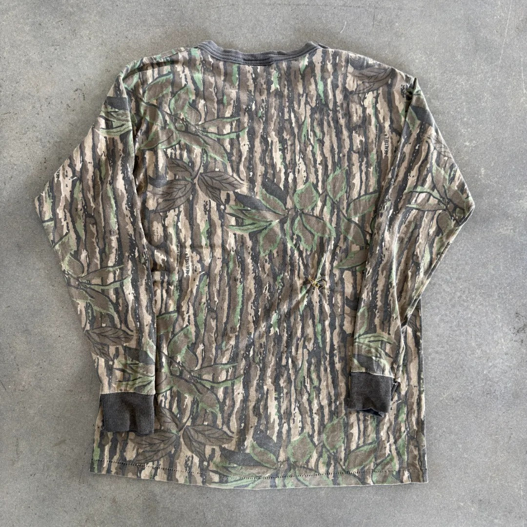 Spartan Realtree Camo Single Stitch Pocket Tee Shirt 80's - S
