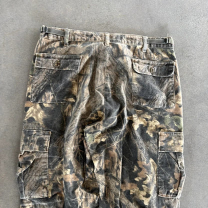 Camo Mossy Oak Hunting Cargo Baggy Pants 90's - 36