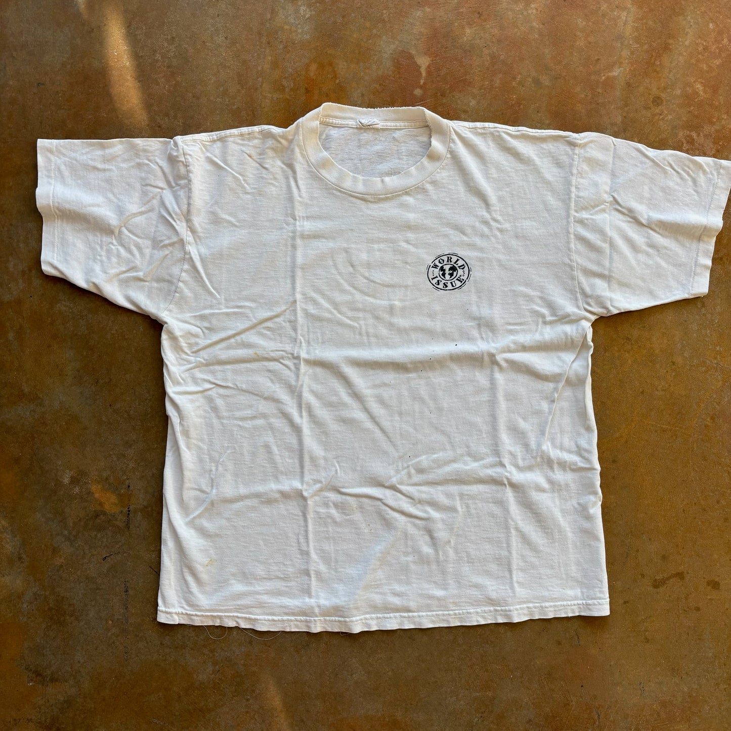 World Issue 1994 Double Sided Art Graphic Tee Keith Haring Single Stitch Shirt 90's - XL