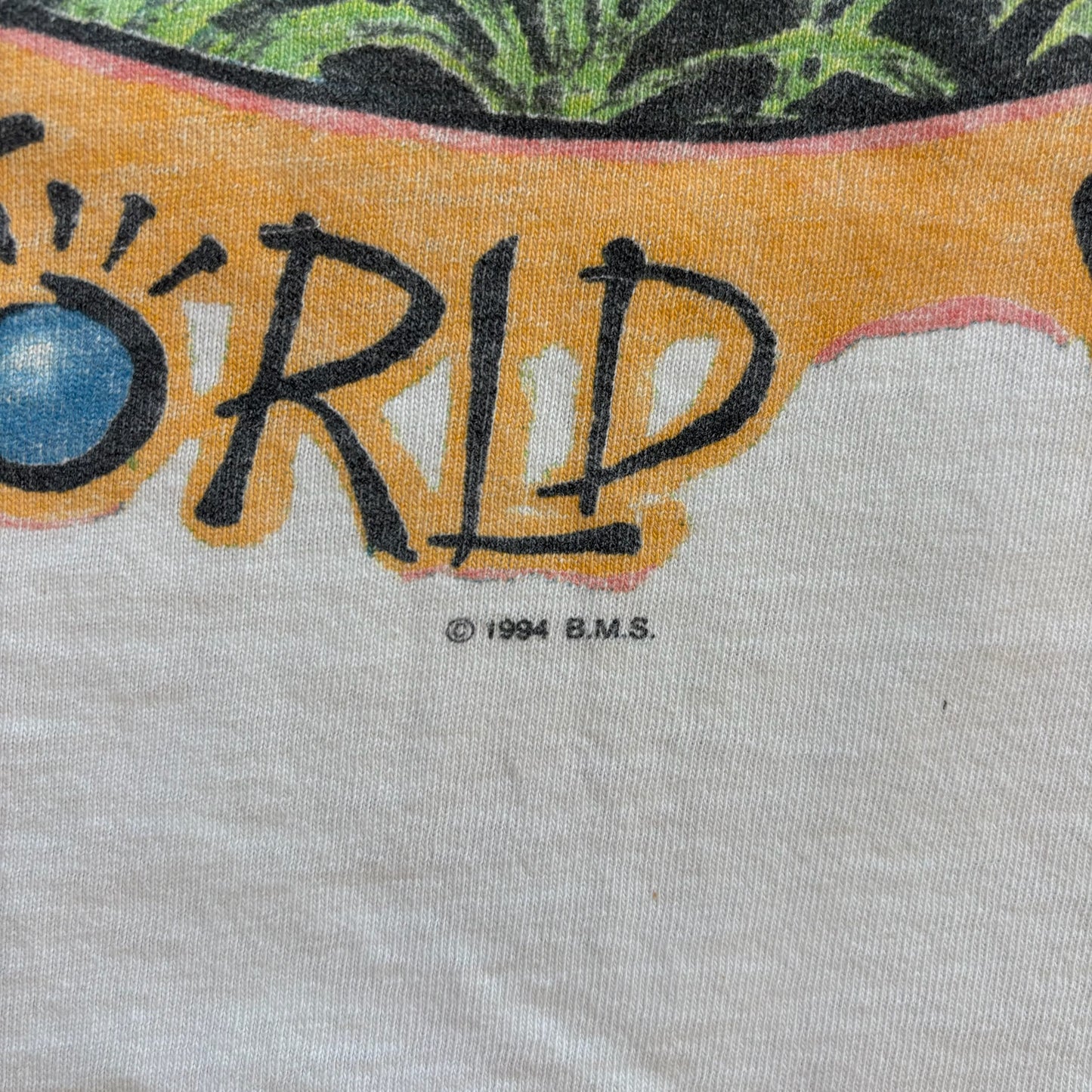 World Issue 1994 Double Sided Art Graphic Tee Keith Haring Single Stitch Shirt 90's - XL