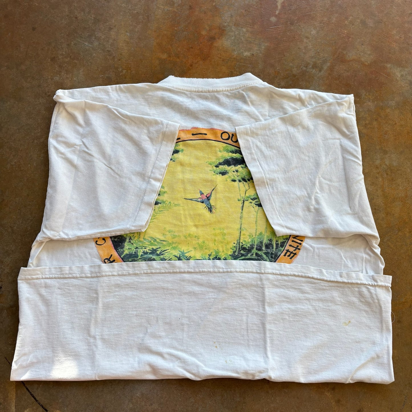 World Issue 1994 Double Sided Art Graphic Tee Keith Haring Single Stitch Shirt 90's - XL