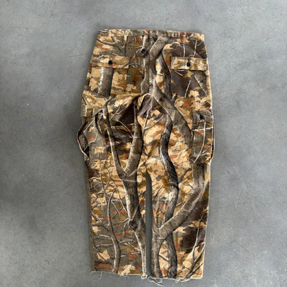 Skyline Camo Inc Distressed Cargo Pants 90's - XL