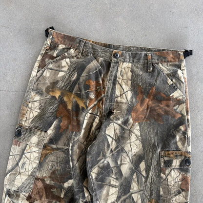 Faded Camo Baggy Pants Liberty Skater Pockets 90's - L