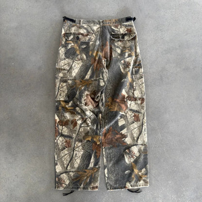 Faded Camo Baggy Pants Liberty Skater Pockets 90's - L