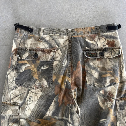 Faded Camo Baggy Pants Liberty Skater Pockets 90's - L