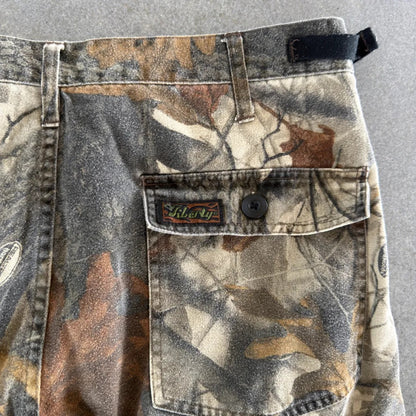 Faded Camo Baggy Pants Liberty Skater Pockets 90's - L