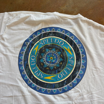 Speedo Pinwheel Double Sided Graphic Single Stitch T Shirt 90's - 3XL