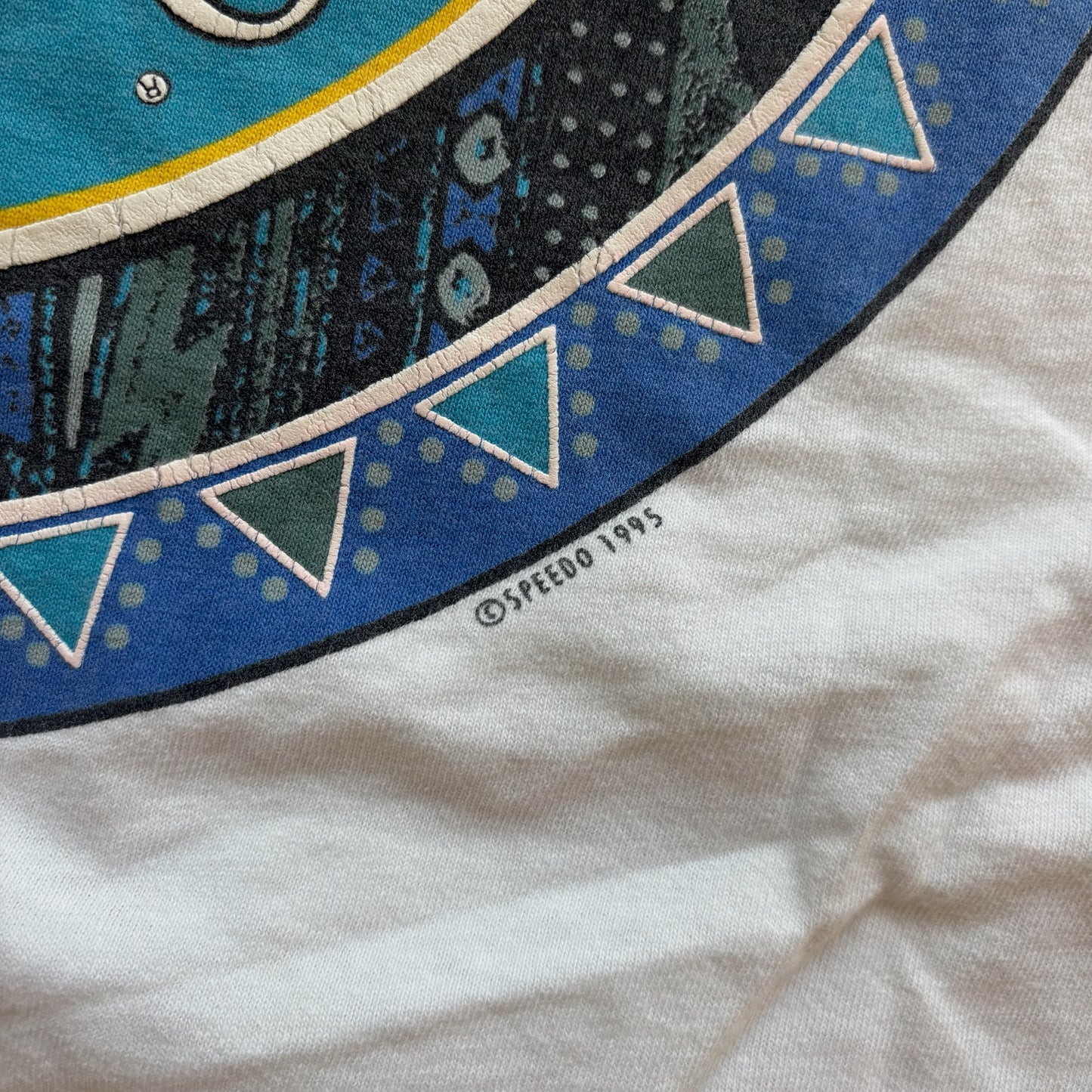 Speedo Pinwheel Double Sided Graphic Single Stitch T Shirt 90's - 3XL