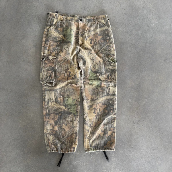 Liberty Distressed Camo Faded Baggy Adjustable Pants 90's - 36