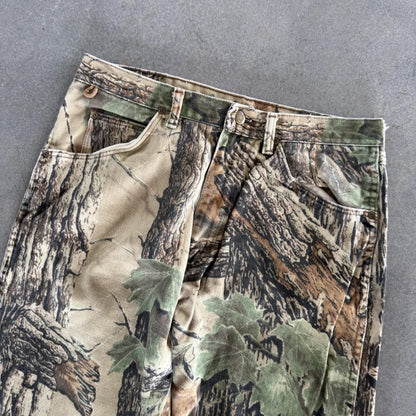 Distressed Wrangler Rugged Wear Camo Realtree Baggy Pants Jeans 00's - 30