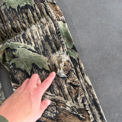 Distressed Wrangler Rugged Wear Camo Realtree Baggy Pants Jeans 00's - 30