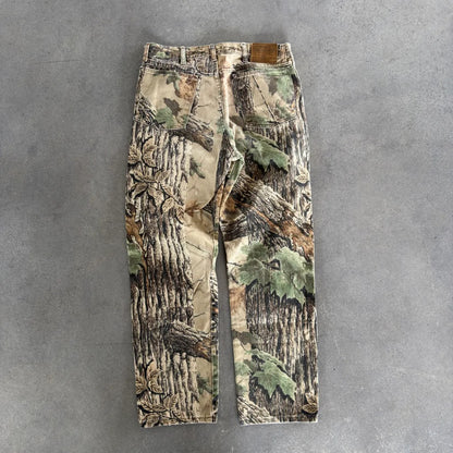 Distressed Wrangler Rugged Wear Camo Realtree Baggy Pants Jeans 00's - 30