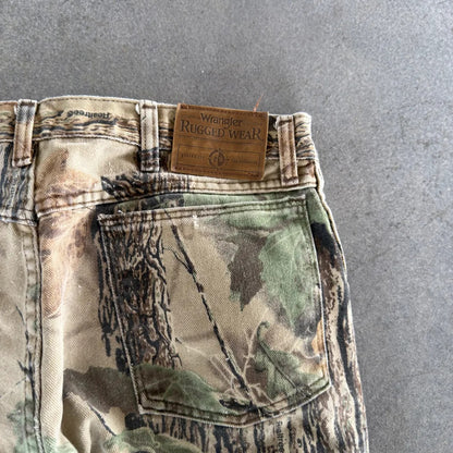 Distressed Wrangler Rugged Wear Camo Realtree Baggy Pants Jeans 00's - 30