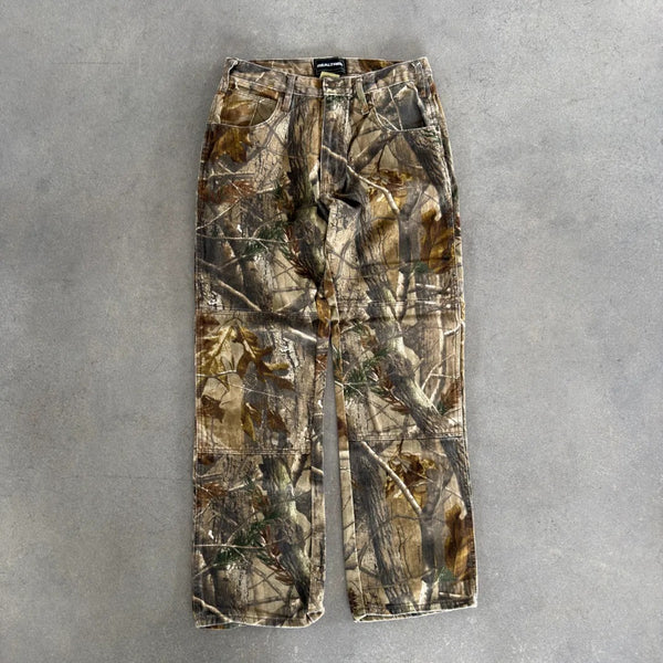 Realtree Camo Canvas Double Knee Baggy Pants 00's - 30