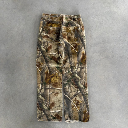 Realtree Camo Canvas Double Knee Baggy Pants 00's - 30