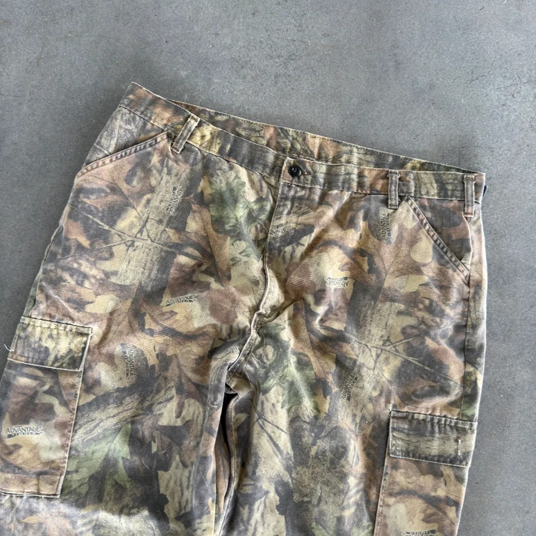 Distressed Faded Liberty Camo Baggy Pants 90's - XL