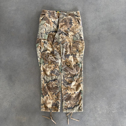 Distressed Cabelas Camo US Army Combat Trousers Double Knee Pants 90's - 34