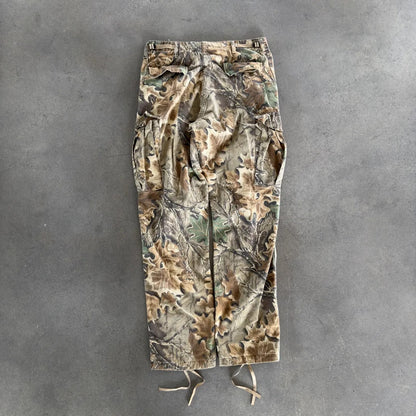 Distressed Cabelas Camo US Army Combat Trousers Double Knee Pants 90's - 34