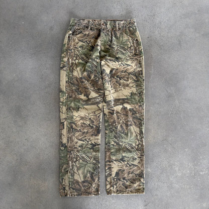Duxbak Camo Realtree Canvas Baggy Pants 80's - 30